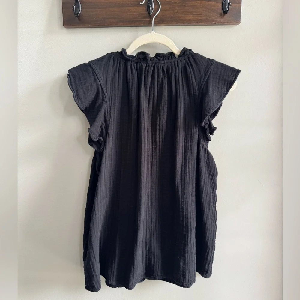 Old Navy Ruffle V-Neck Sleeveless Cotton Top, Size L - Picture 2 of 4
